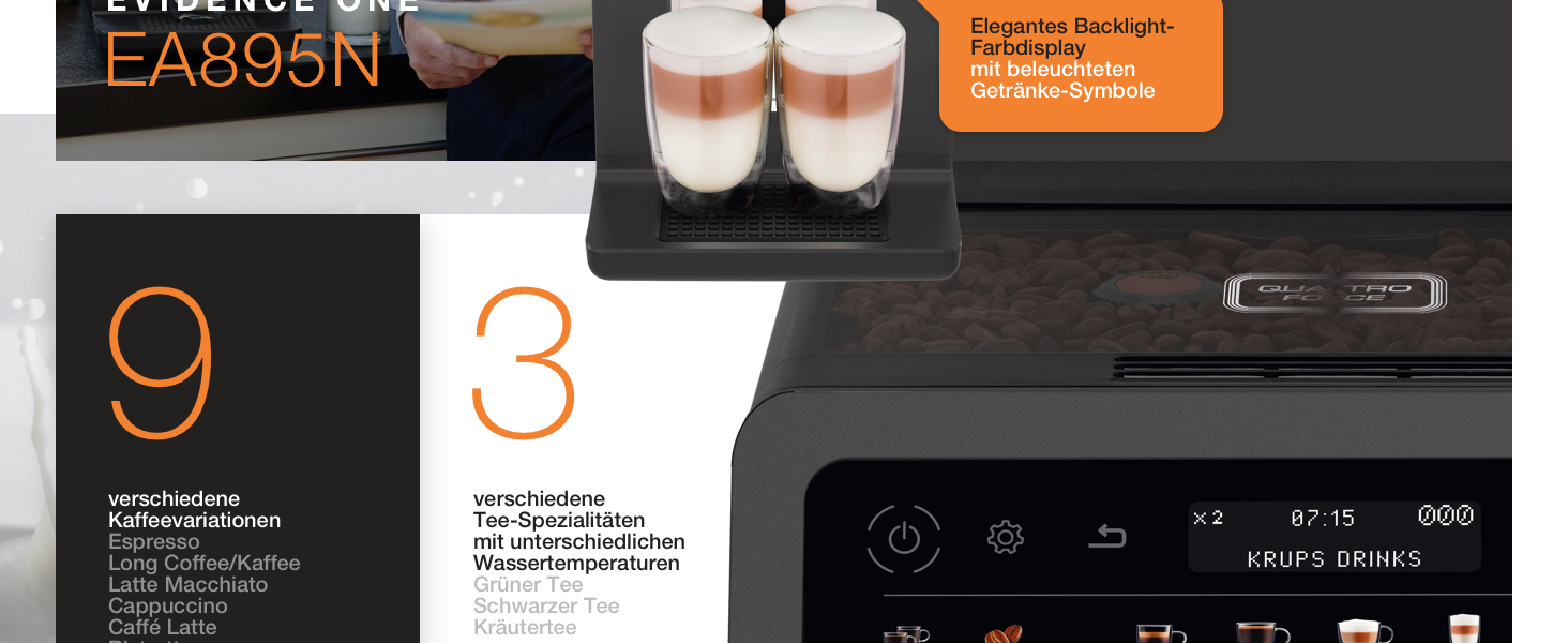 Krups EA895N Evidence One Plus Kaffeevollautomat